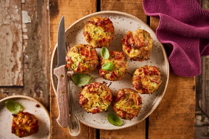 Glutenvrije muffins met spek