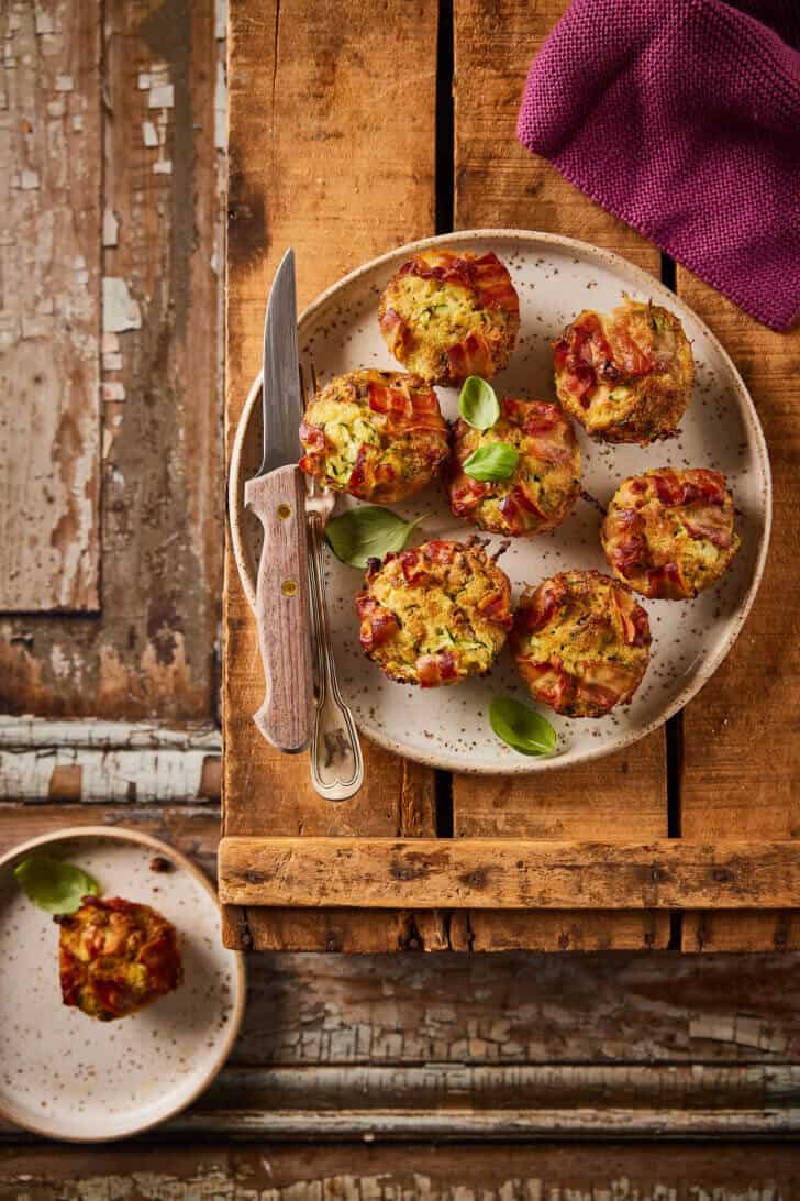 Glutenvrije muffins met spek