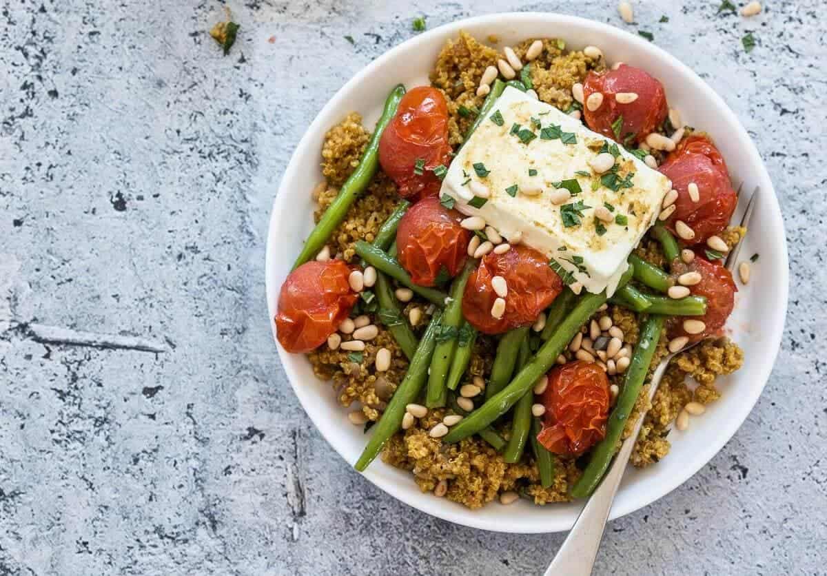 Ras el hanout-quinoa met feta