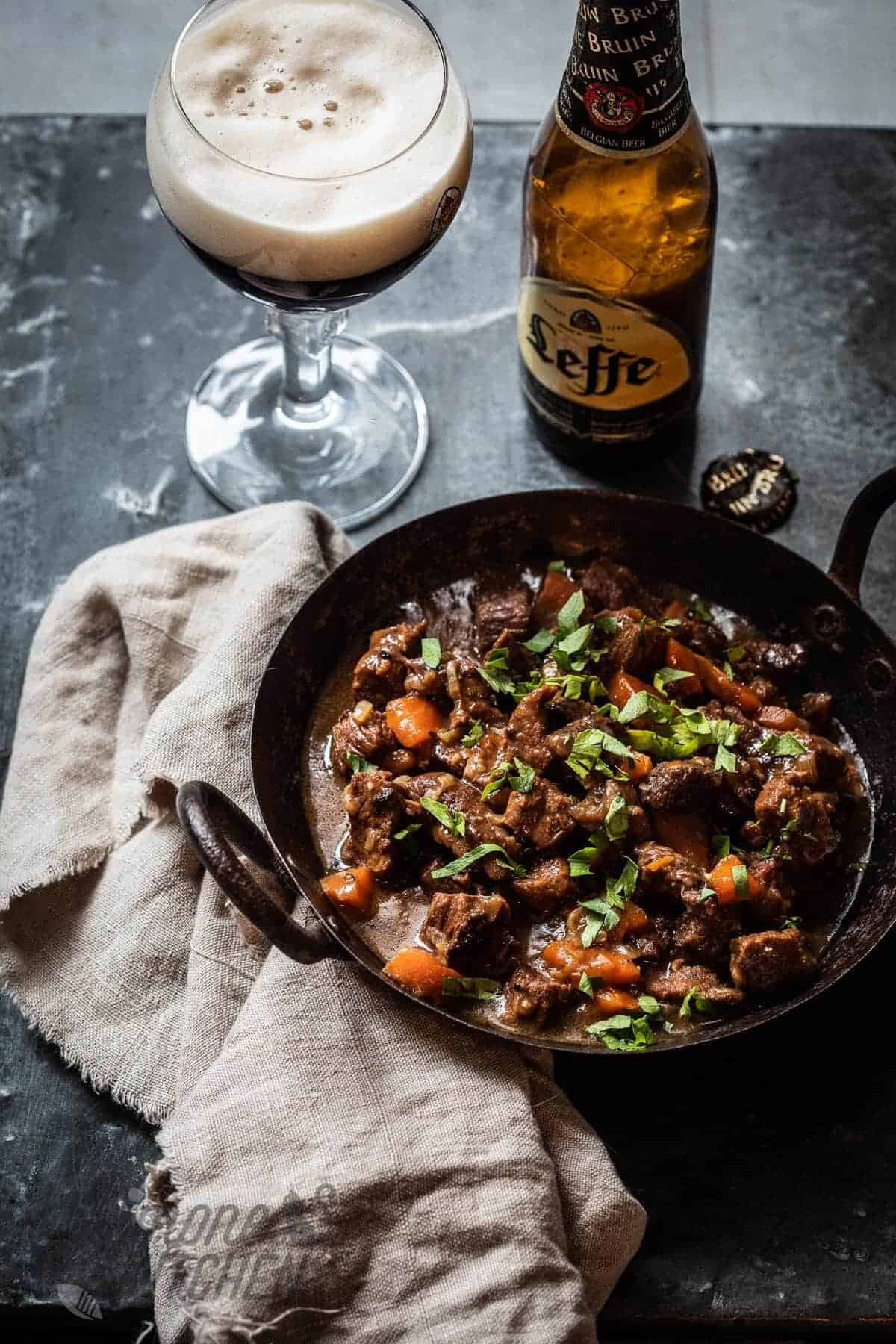 Stoofvlees met leffe bruin