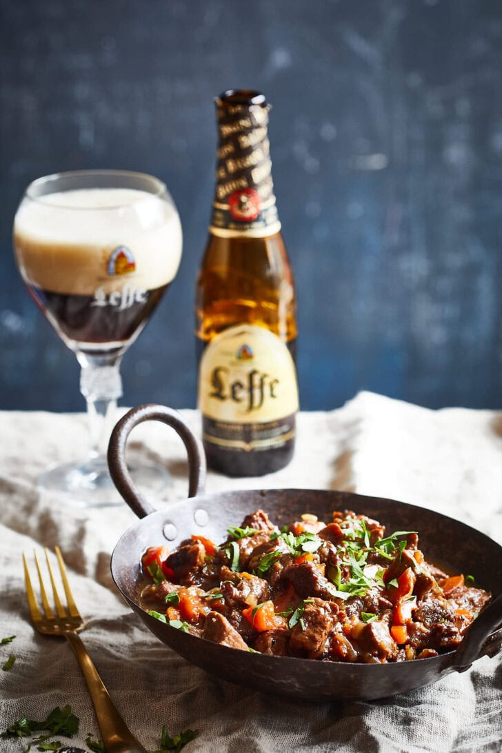 Stoofvlees met leffe bruin