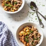 paleo ontbijt met appel en kip