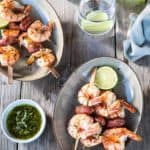 Garnalen-chorizospiesen