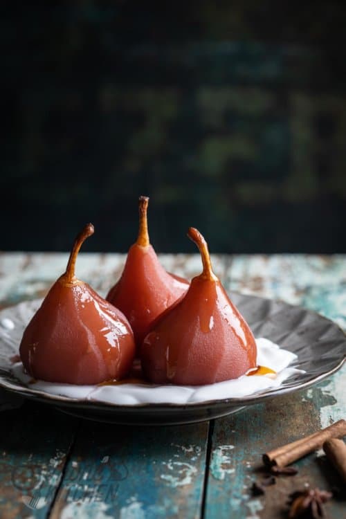 stoofpeertjes met kokosyoghurt