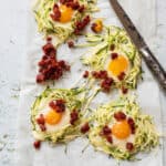 Courgettenestjes met ei en chorizo