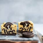 Vegan oreo mango cheesecake