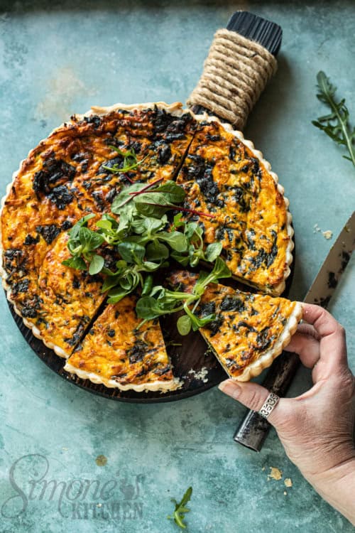 Zoete aardappel quiche