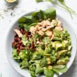 Zalmsalade met spekjes