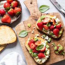 Toast met aardbeien