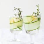 Water met komkommer, tijm en citroen