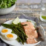 Zalm en asperges uit de oven