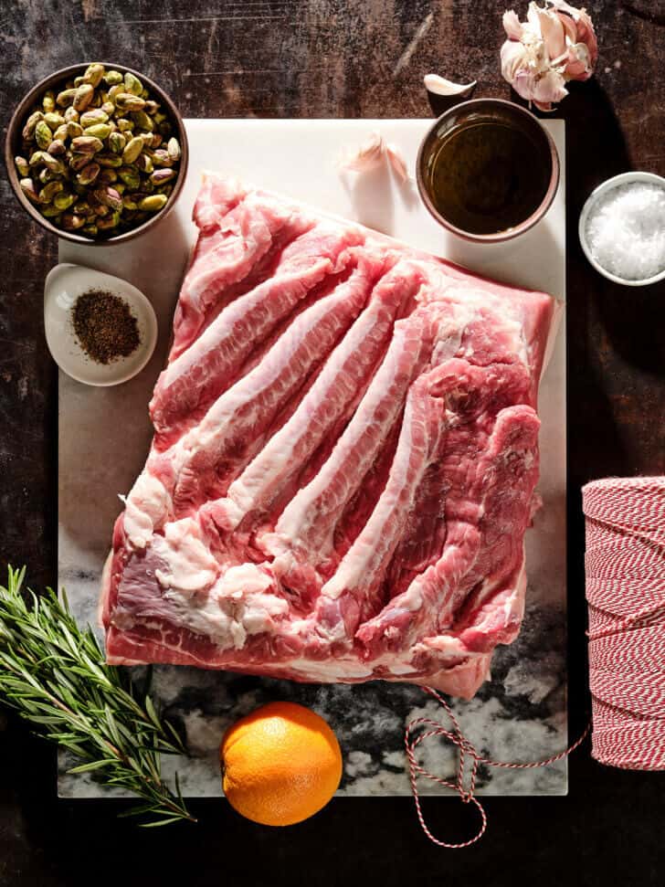 Ingredienten voor de porchetta