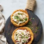 Bloemkoolpizza met pullen chicken