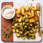 geroosterde aardappels met spruitjes