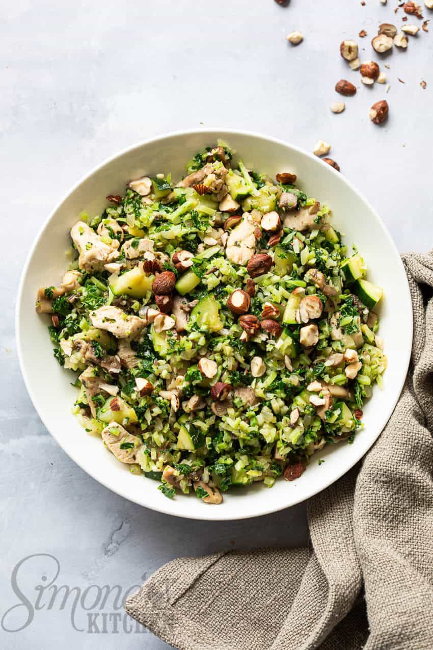 Groene risotto met kip en broccoli