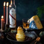 Stoofpeer uit de oven met blauwe kaas