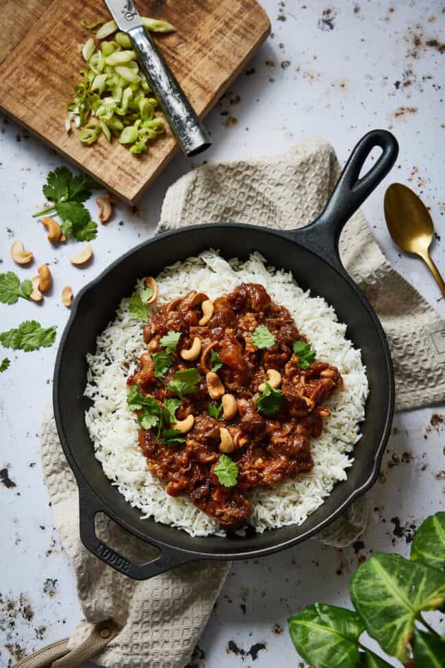 Kip cashew uit de slowcooker