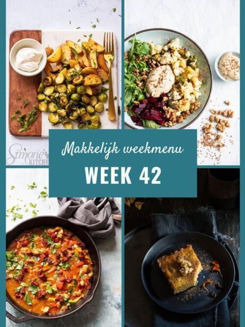 Makkelijk weekmenu voor week 42