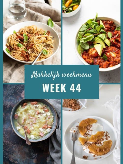 makkelijk weekmenu voor week 44