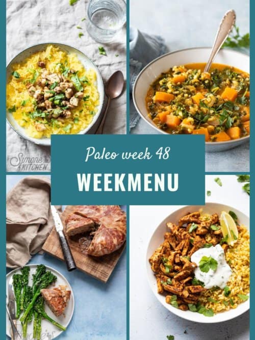 paleo weekmenu voor week 48