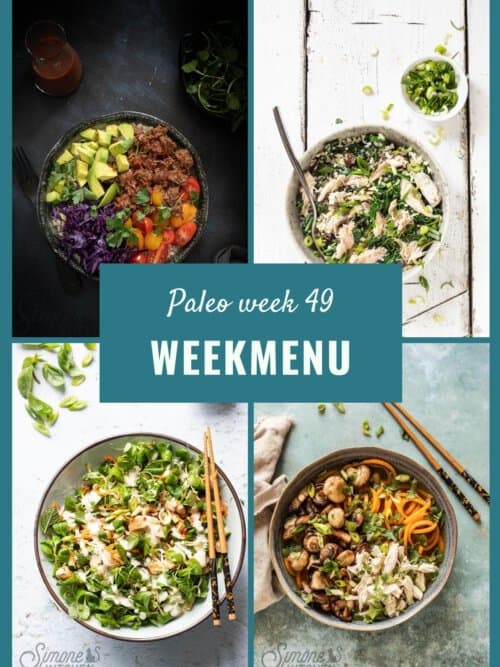 paleo weekmenu voor week 49
