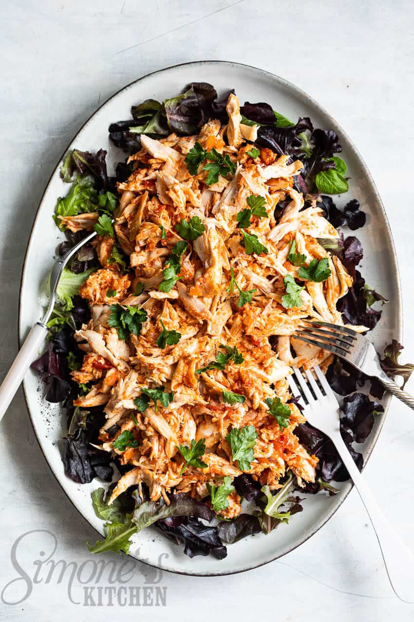 Spicy pulled chicken