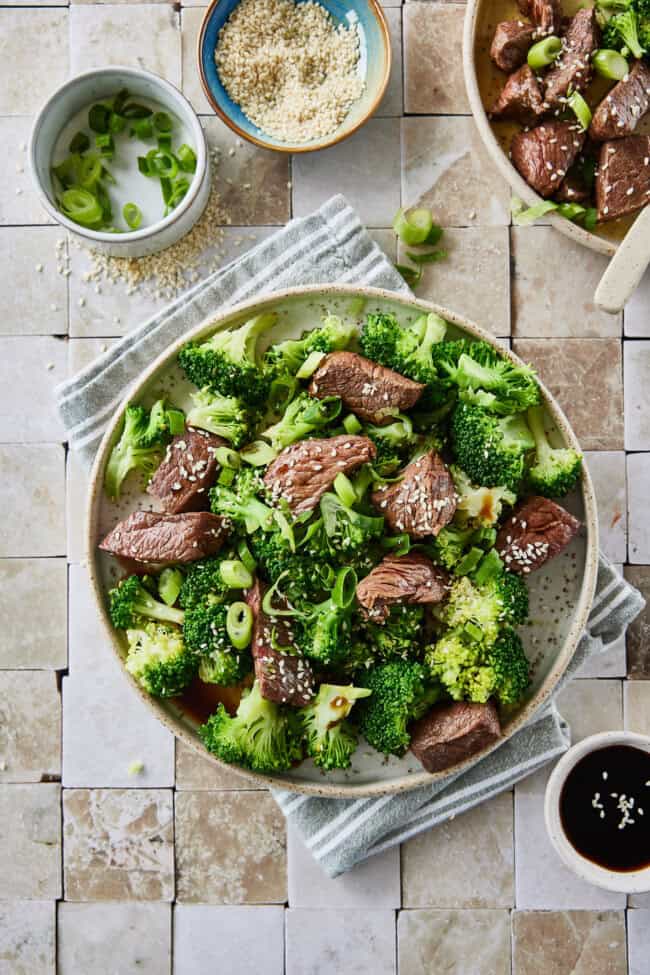 Snelle broccoli met biefstuk