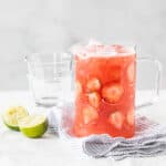 Verfrissende aardbeiendrank