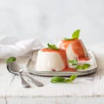 Pannacotta met aardbeien