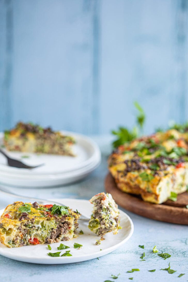 Quiche met gehakt en groente