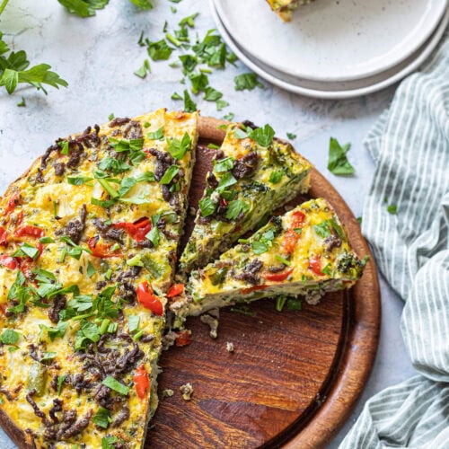 Quiche met gehakt en groente