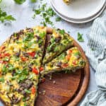 Quiche met gehakt en paprika