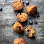 Keto blauwebessen muffins