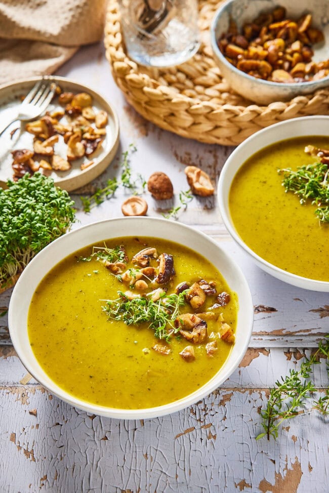 Pompoensoep met kastanjes