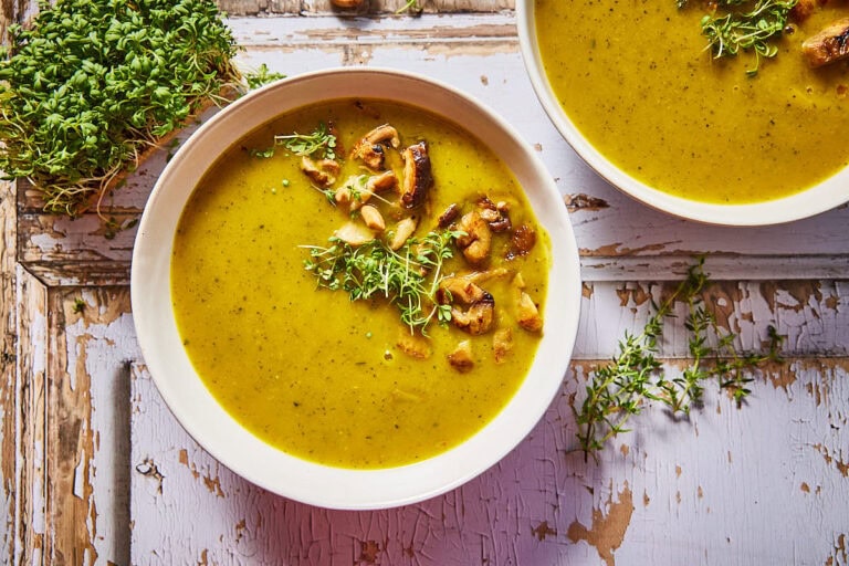 Pompoensoep met kastanjes