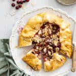 Stoofpeertaart met cranberries