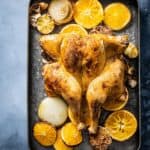 Gevlinderde kip met knoflook