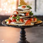 Stapeltaart van kerstkransjes