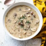 Romige champignonsoep