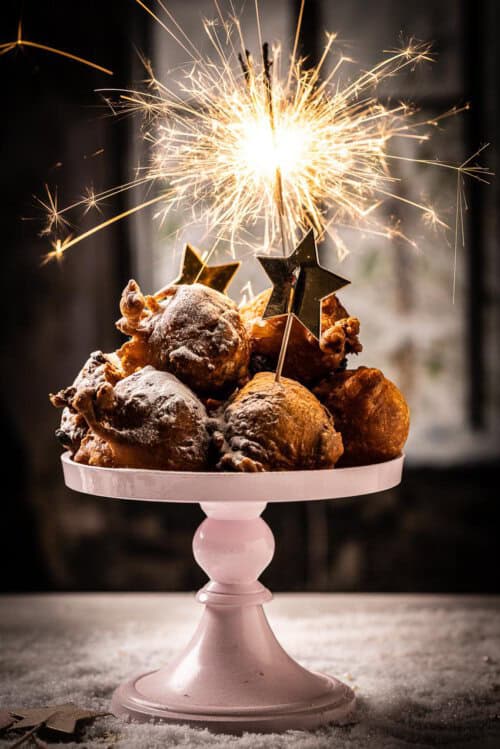 Oliebollen met cranberries en sinaasappel