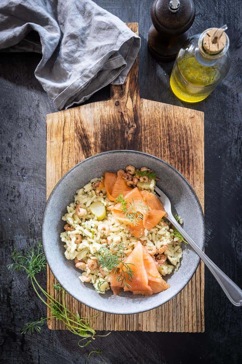 Venkelrisotto met garnalen en zalm Simone's Kitchen