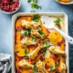 Geroosterde pompoen met kip