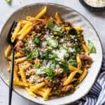 Pasta met stoofvlees