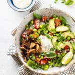 Rijstbowl met speklapjes