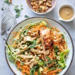 aziatische salade met zalm