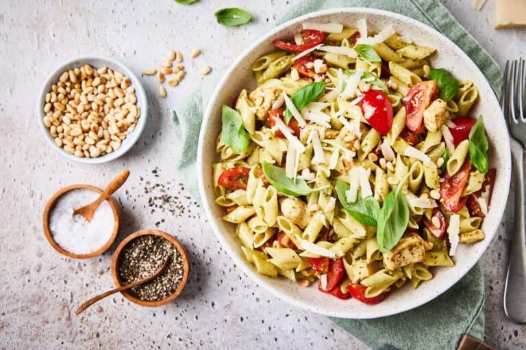 pasta pesto met kip
