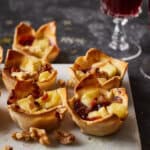 Bladerdeeg hapjes met brie en cranberries