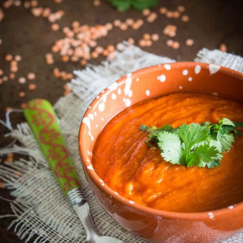 Rode linzensoep met komijn