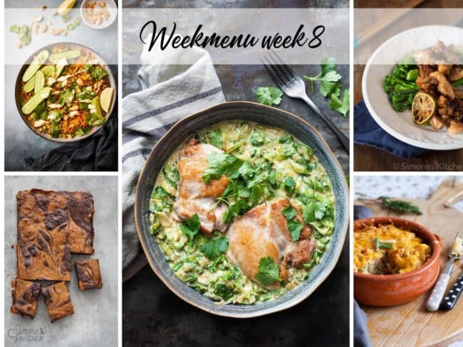Weekmenu voor week 8 2023