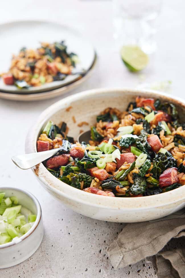 Palmkool recept met rijst